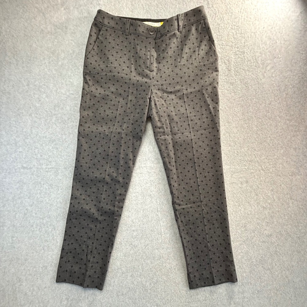 Boden Polka Dot Trousers Pants Charcoal Gray Wool Blend Women Size 6 UK‎ 10